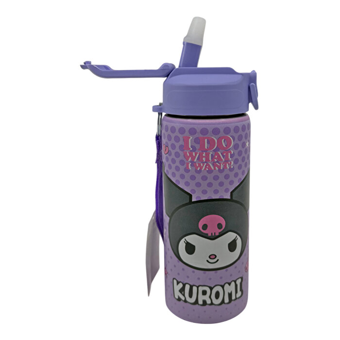 Kuromi Çelik Pembe Matara 600 Ml