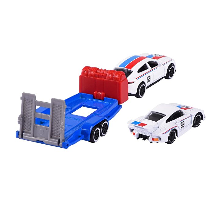 Majorette Porsche Deluxe Trailer 3’lü Set Porsche Panamera + Porsche 935 K3