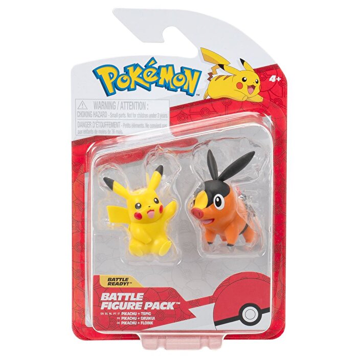 Pokemon Battle Figür 2'li Seti Pikachu Tepig