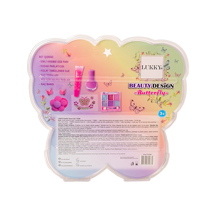 Lukky Kelebek Desenli Güzellik Tasarım Seti