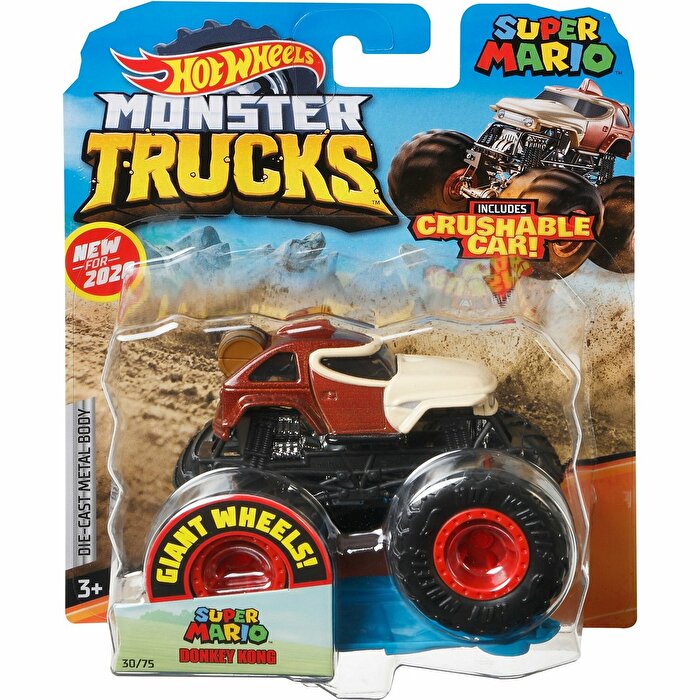 Hot Wheels Monster Trucks 1:64 Arabalar Super Mario Donkey Kong GJD80