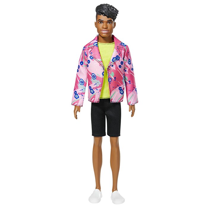 Barbie Ken 60. Yıl Bebeği Siyah Şortlu Desenli Ceketli GRB44