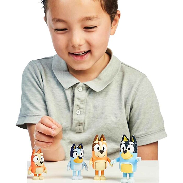 Bluey 4'lü Figür Seti Bluey & Family