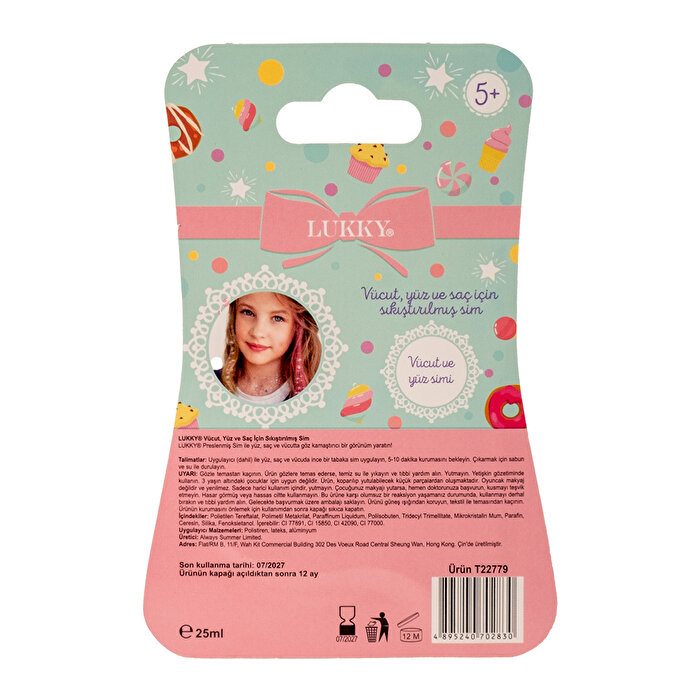 Lukky Saç, Yüz ve Vücut İçin Renkli Fırçalı Sim