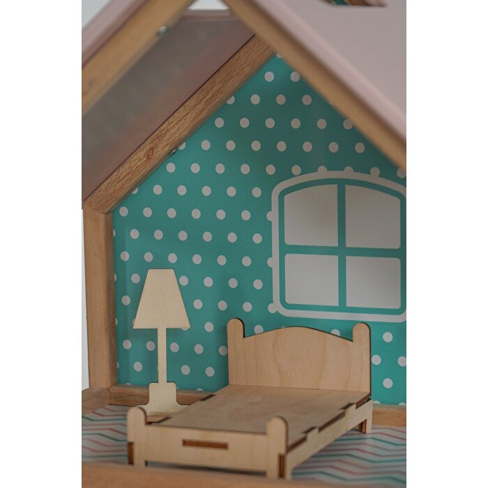 Ahşap Merdivenli Ev 1003 Mavi