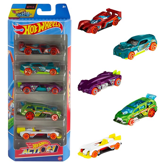 Hot Wheels Beşli Araba Seti Hot Wheels Action HTV45