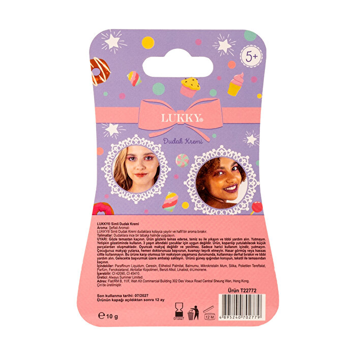 Lukky Simli Şeftali Aromalı Pembe Dudak Balm