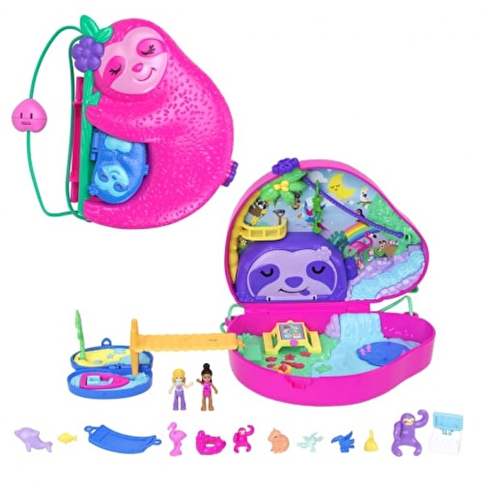 Polly Pocket Çanta Olabilen Micro Oyun Setleri Sloth Family HRD40