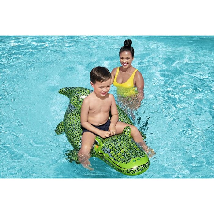 Bestway Yüzen Timsah Tutunmalı Şişme Yatak 152 x 71 Cm