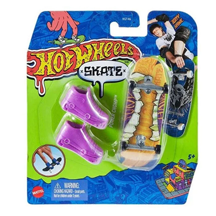 Hot Wheels Skate Parmak Kaykay ve Ayakkabı Paketleri̇ Power Chomp HNG48