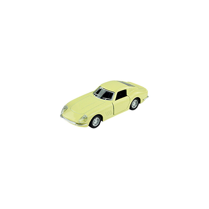 Die Cast 1:32 Klasik Spor Çek Bırak Araba Açık Sarı