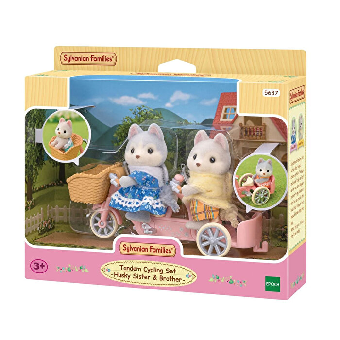 Sylvanian Families Tandem Bisiklet Seti Husky Kardeşler