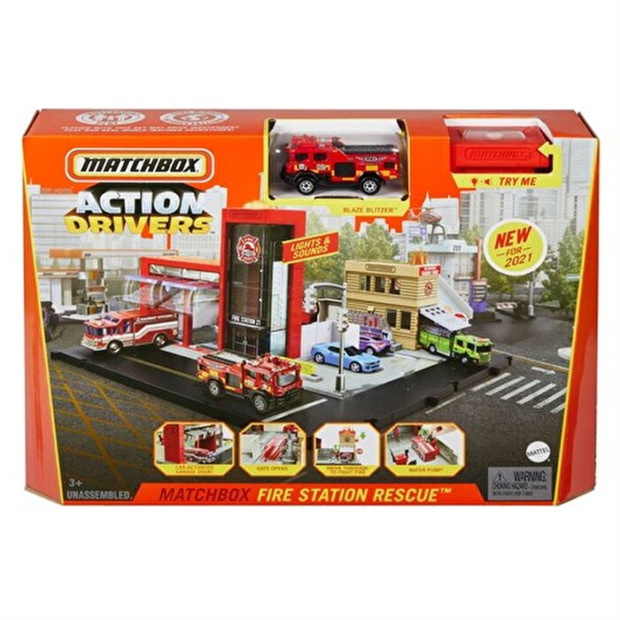 Matchbox Aksiyon Sürücüleri İtfaiye Kurtarma Ekibi Oyun Seti