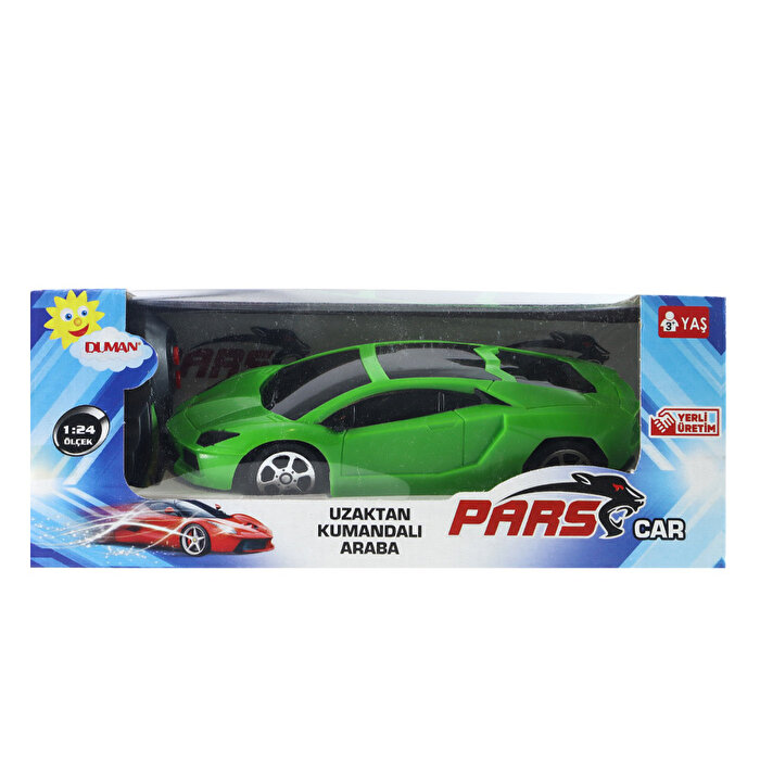 1:24 Pilli Uzaktan Kumandalı 2 Fonksiyonlu Yeşil Pars Lamborgini