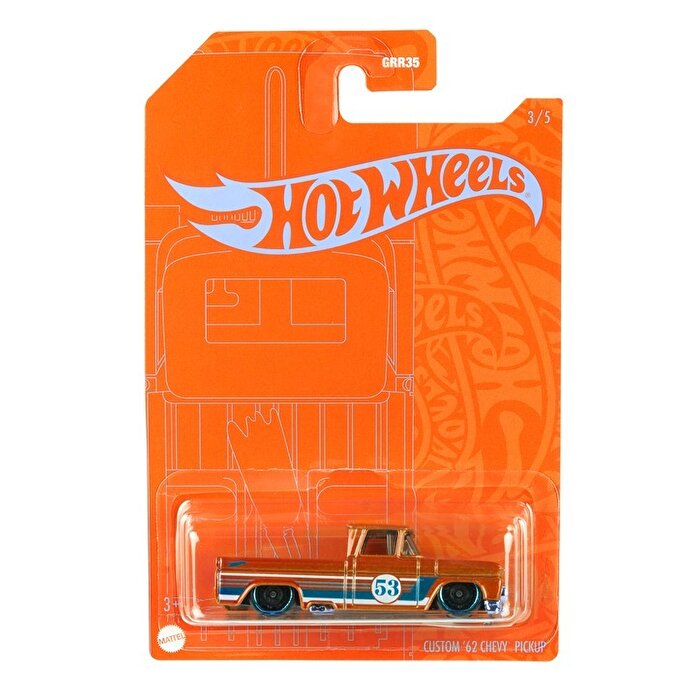 Hot Wheels Mavi ve Parlak Arabalar Custom '62 Chevy Pickup GRR38