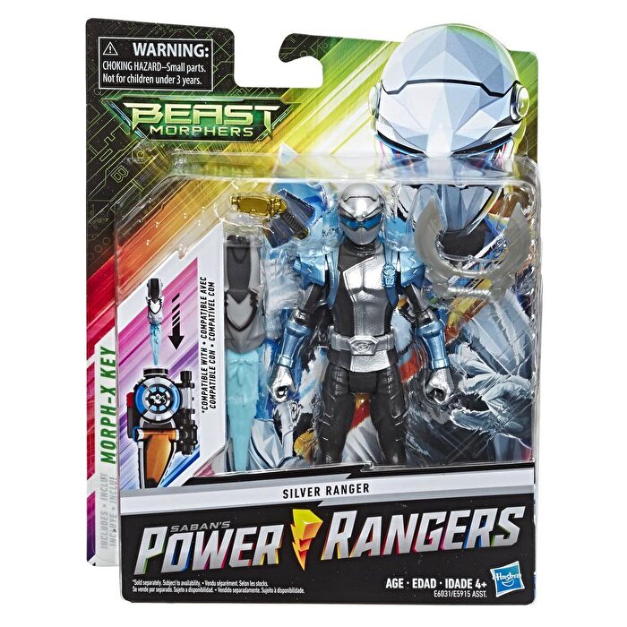 Power Rangers Beast Morphers Figür Gümüş Ranger E6031