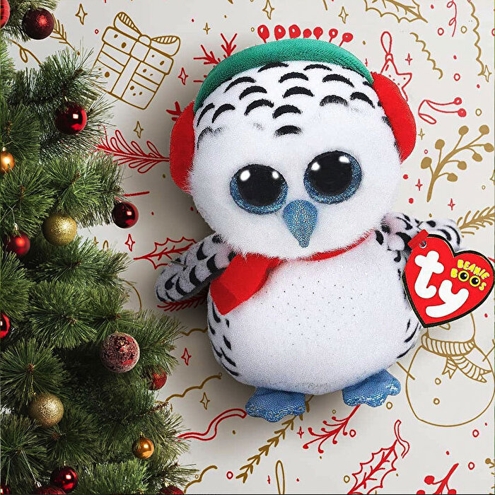 Ty Beanie Boos Kar Kıyafetli Baykuş 25 Cm