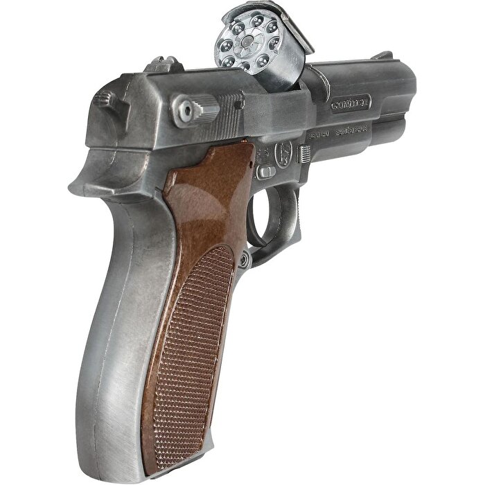 Poli̇ce Pi̇stol 8 Shots Old Si̇lver