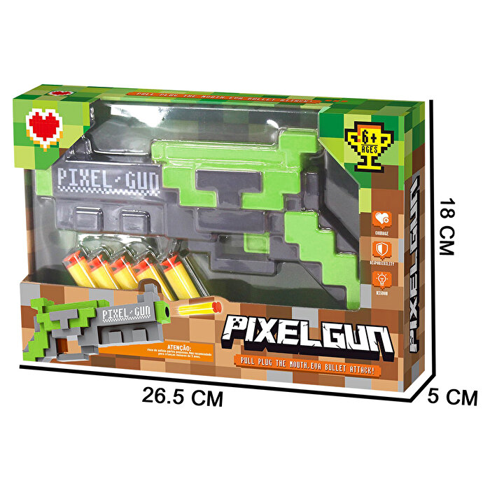 Pixel Gun Dart Atan Tabanca Yeşil 26 Cm