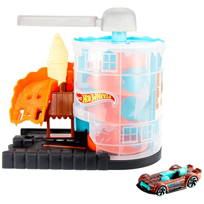 Hot Wheels Şehir Otoparkı Oyun Seti Ice Cream Meltdown GPD08