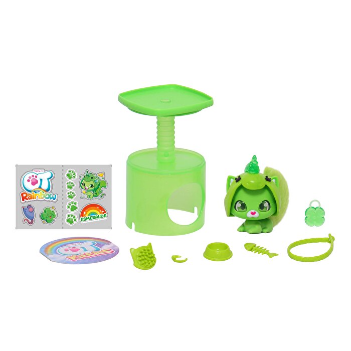 QT Kittie Gökkuşağı Serisi Sürpriz Aksesuarlı Yavru Kedi Lily