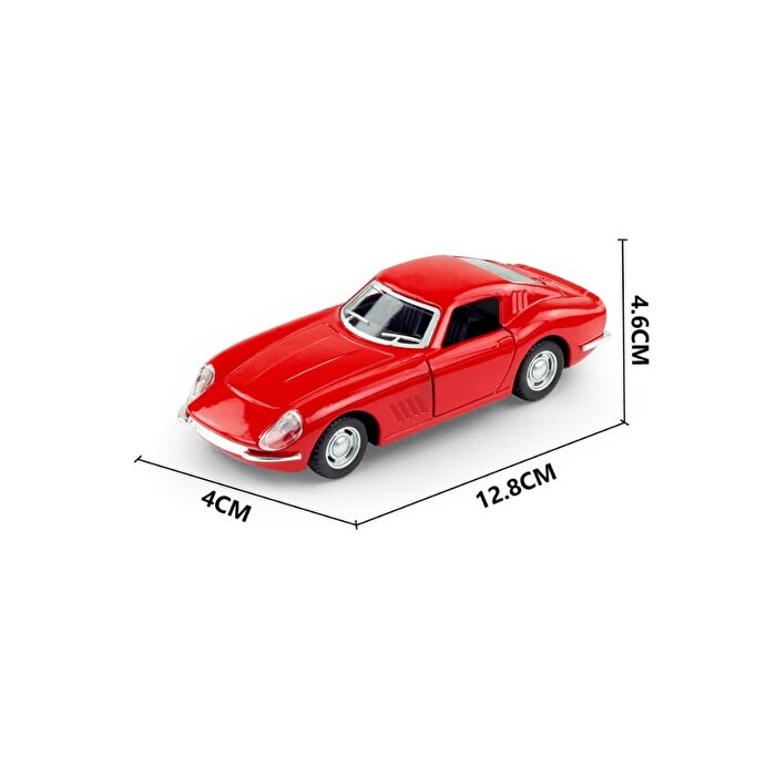 1:32 Die Cast Klasik Spor Araba Kırmızı