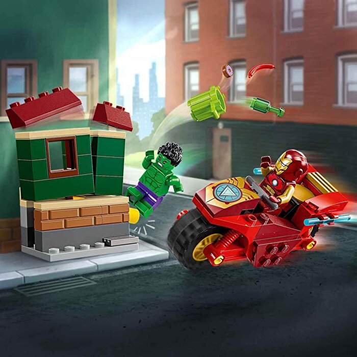 LEGO Marvel Motosikletli Iron Man ve Hulk 76287