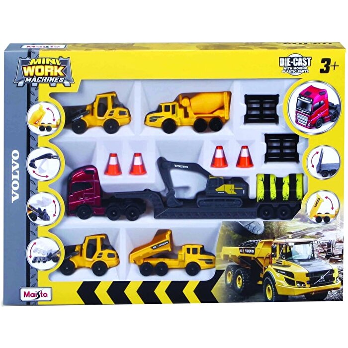 Maisto Volvo Mini Work Machines Seti