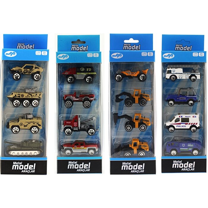 Die Cast 4'lü Acil Kurtarma Araçları Seti