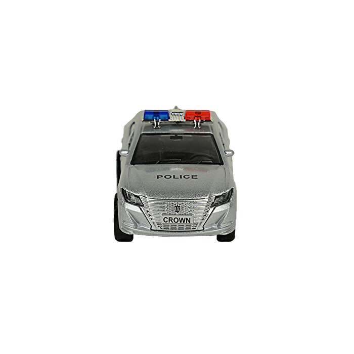 Sesli Işıklı Metal Çek Bırak Polis Arabası Gri