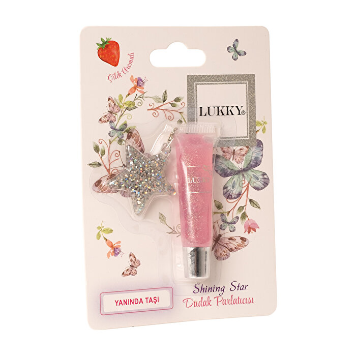 Lukky Simli Çilek Aromalı Lila Dudak Parlatıcısı
