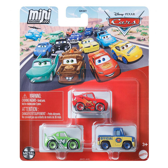 Cars Mini Karakter Arabalar Üçlü Paket JBH22