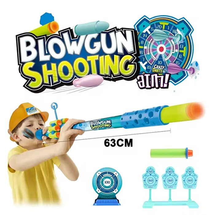 Üflemeli Atış Dart Seti