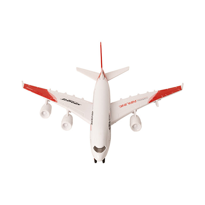 Çek Bırak Die Cast Uçak A380 Kırmızı