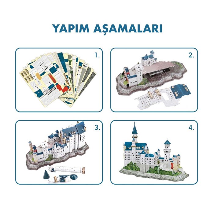 Nessiworld National Geographic 3D Puzzle Neuschwanstein Kalesi Almanya