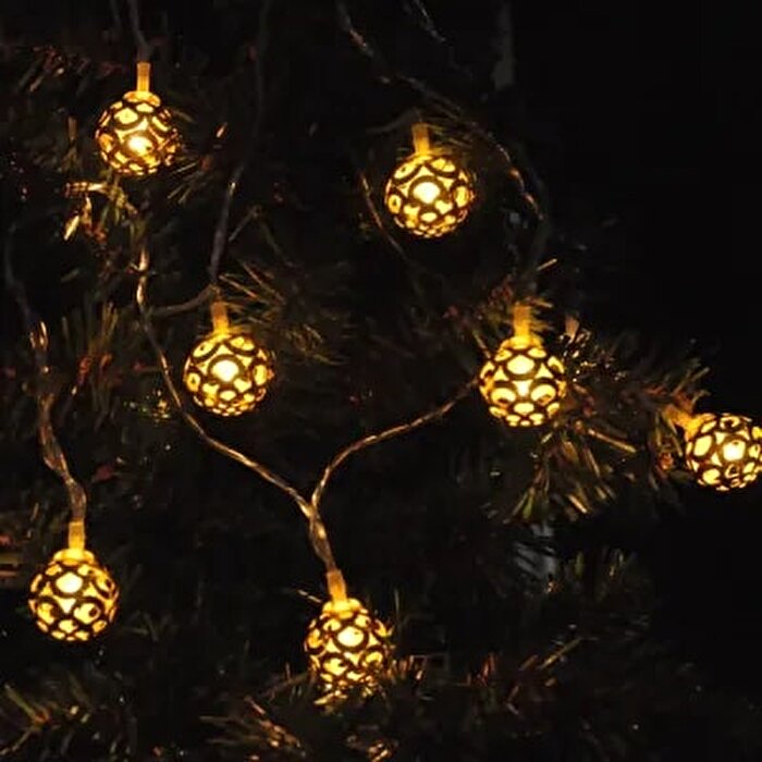 Yılbaşı Pilli Küre Figürlü Led Işık 3 Metre