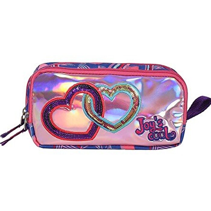 Joy's Cool Çift Bölmeli Aynalı Kalp Kalem Kutusu