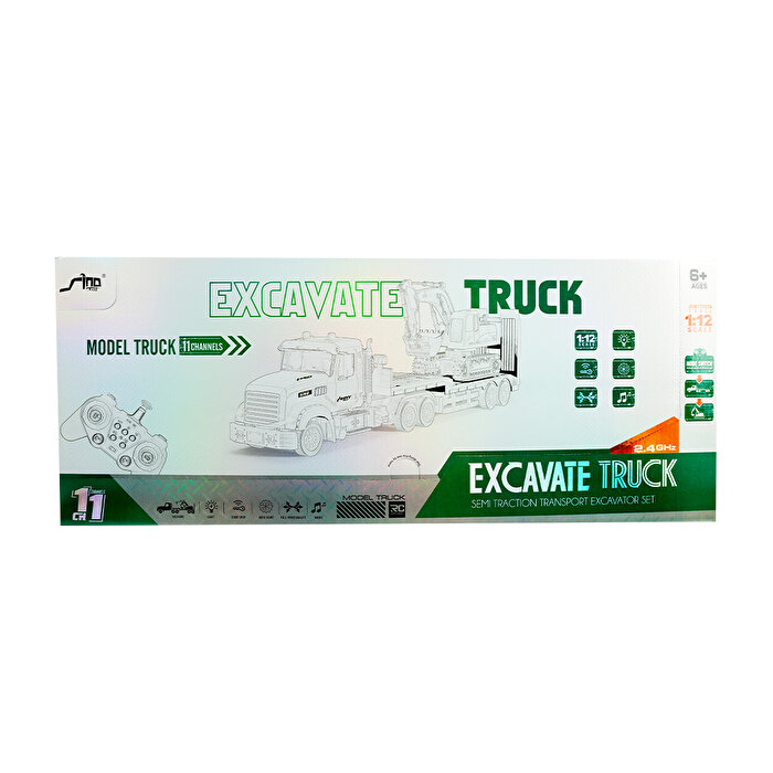 Uzaktan Kumandalı 1:12 Kepçe Taşıma Aracı