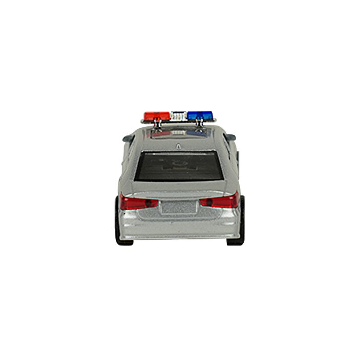 Sesli Işıklı Metal Çek Bırak Polis Arabası Gri