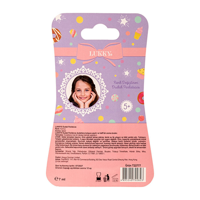 Lukky Şeker Aromalı Dudak Parlatıcısı Kırmızı