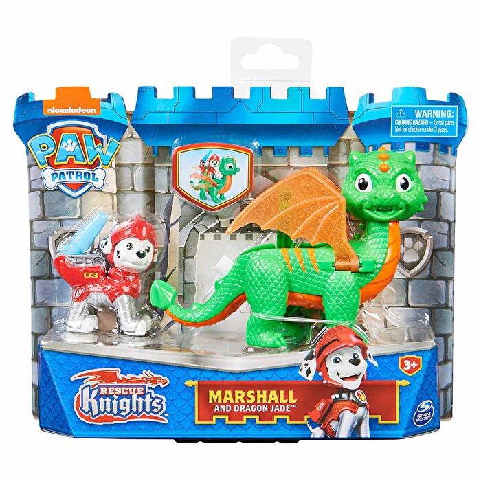 Paw Patrol Rescue Kni̇ghts Oyun Seti̇ Marshall And Dragon Jade