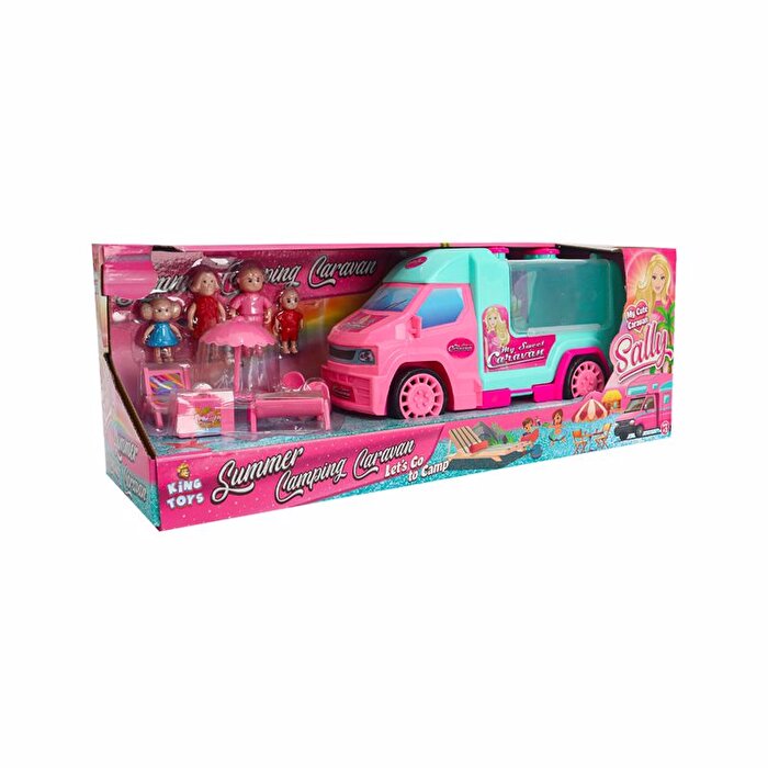 Sally'nin Sevimli Karavanı Figürlü Oyun Seti Turkuaz Toz Pembe
