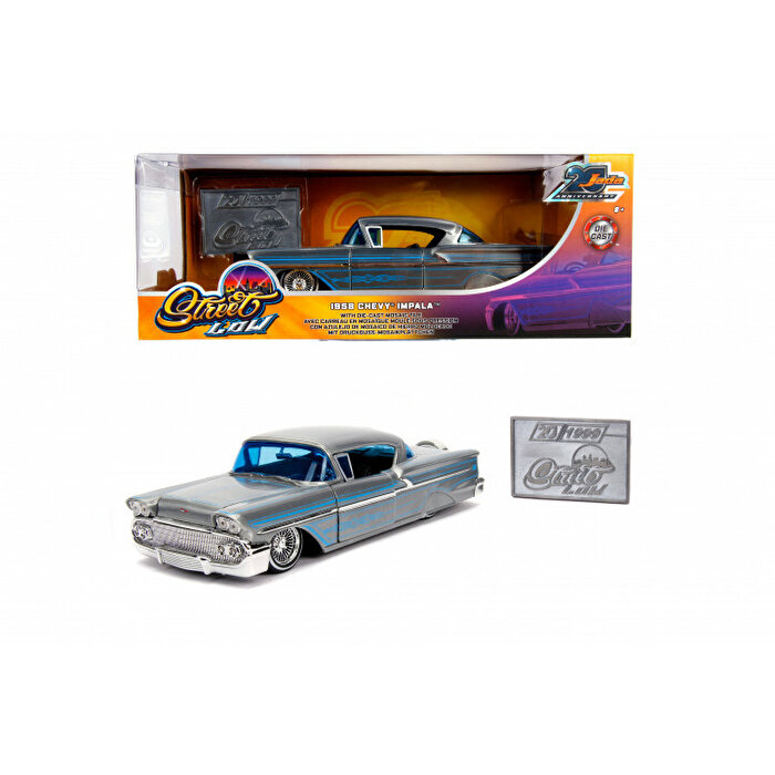 ミニカー JADA TOYS 1/24 1958 Chevy Impala Hardtop Jada Street Low 1958 Chevy Impala Lowrider 1:24 Scale