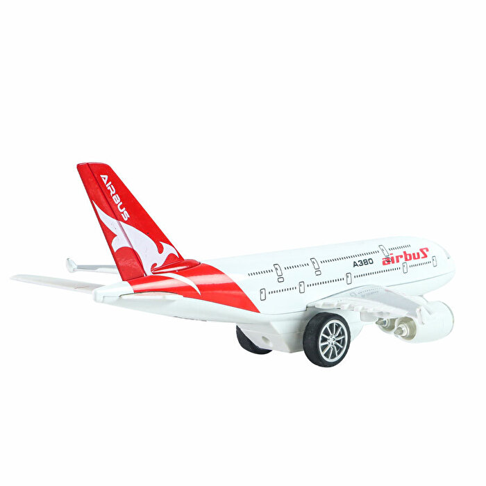 Diecast Çek Bırak Airbus Uçak Kırmızı