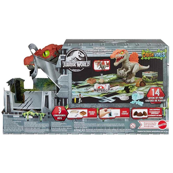 Jurassıc World Crushıvores Spinosaurus Cage Crashera HTP71