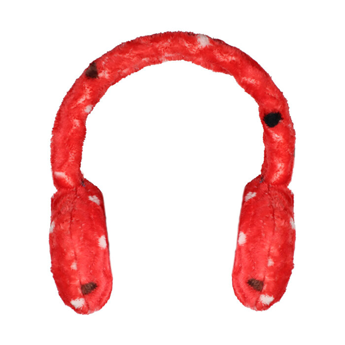 Peluş Kulaklık Puantiyeli Kırmızı