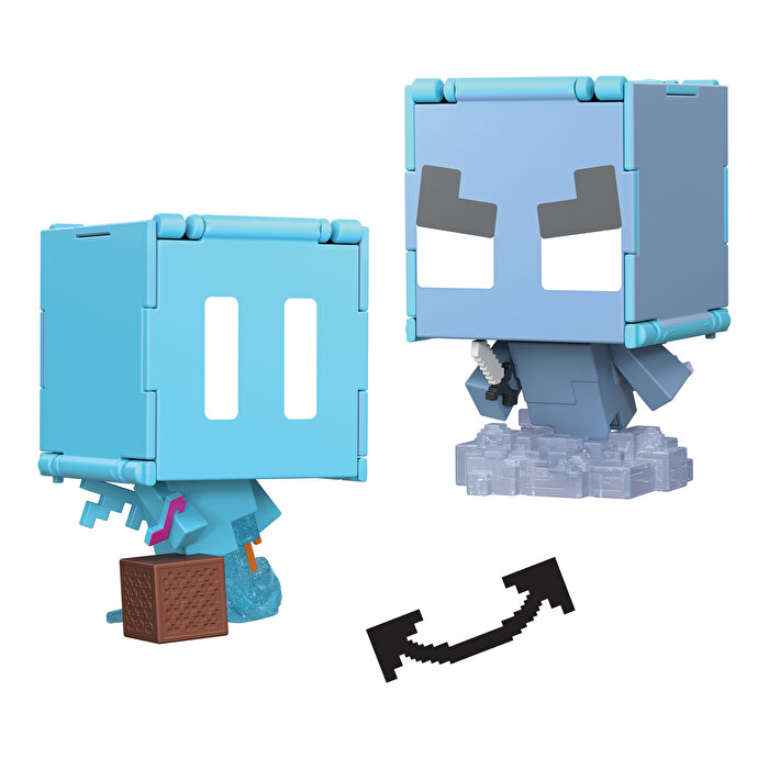 Minecraft Flipping 2'si 1 Arada Figür Magic Mobs JCN23