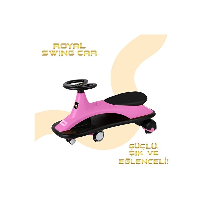 Sesli ve Işıklı Royal Swing Car Pembe