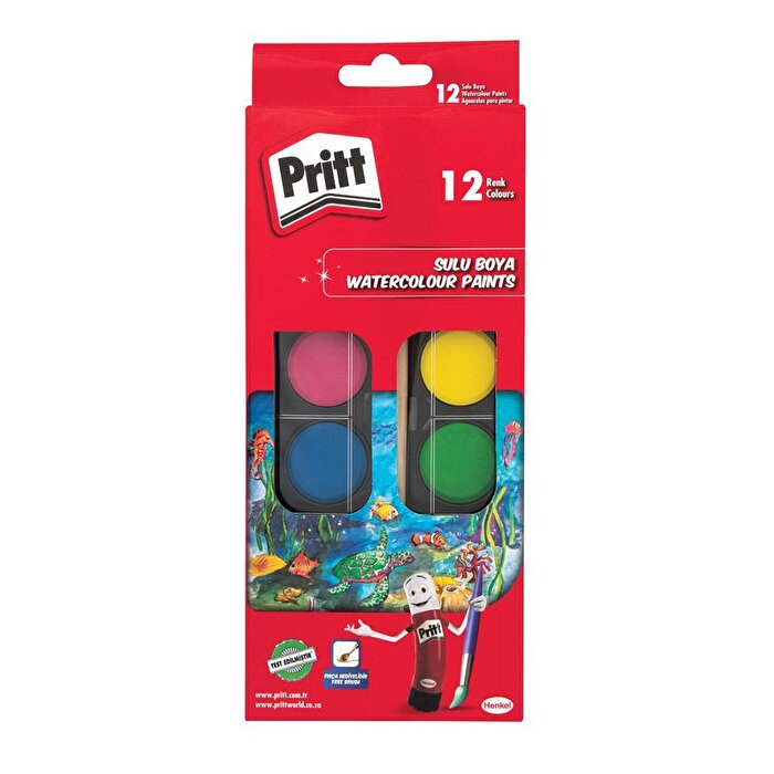 Pritt 12 Renk Sulu Boya Büyük Tablet