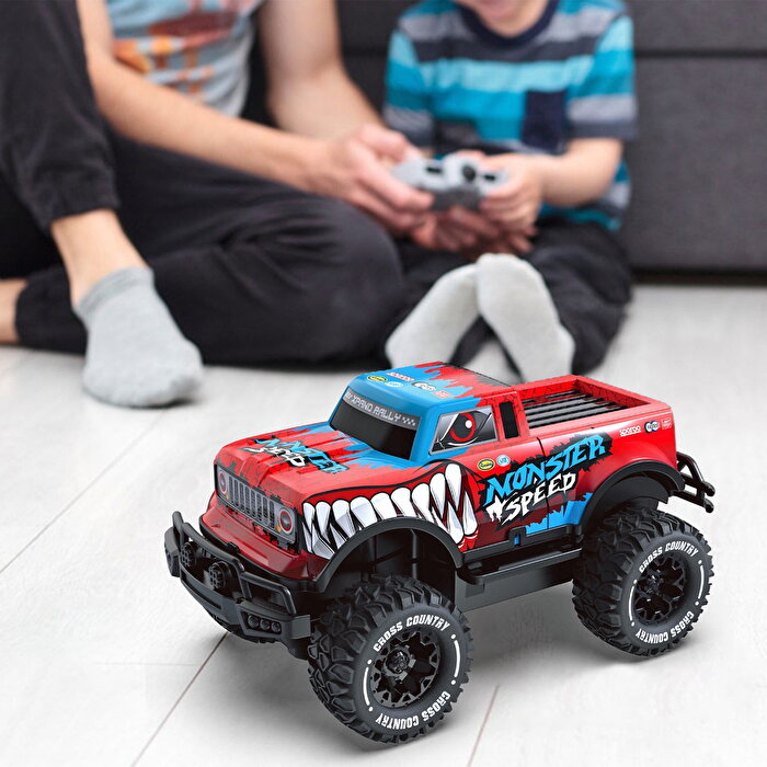 1:20 Uzaktan Kumandalı Full Fonksiyon Speed Monster Kamyonet Mavi